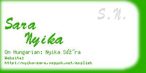 sara nyika business card